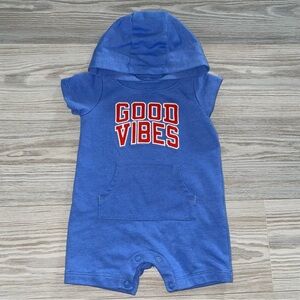 ⭐Carter’s Baby Boy Summer Hooded Romper Good Vibes 6M⭐